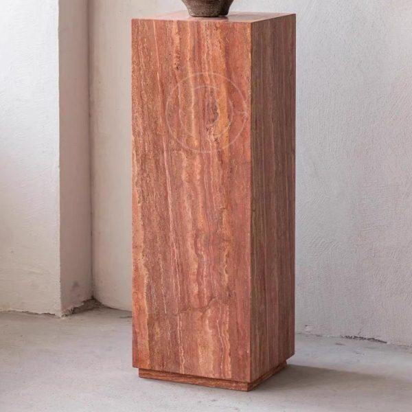 红洞石雕塑台大理石底座基座展示台落地摆件电视柜玄关柱子墩子,淘宝优惠券,粉丝福利购,淘宝优惠卷