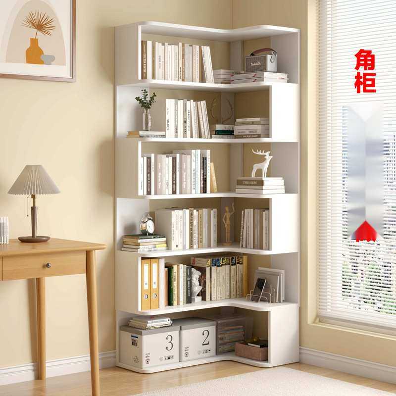实木角柜书柜书架落地置物收纳架L型花架墙角柜边角家用客厅,淘宝优惠券,粉丝福利购,淘宝优惠卷