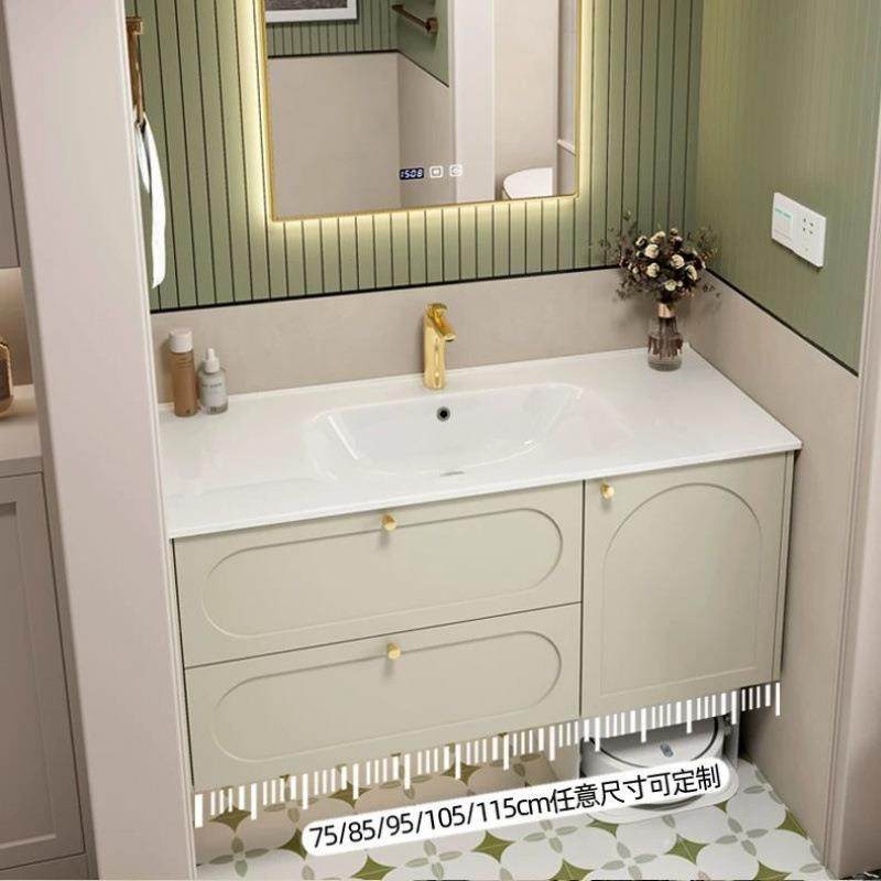法式复古浴室柜组合扫地机器人一体陶瓷盆橡木洗手脸柜洗漱台,淘宝优惠券,粉丝福利购,淘宝优惠卷