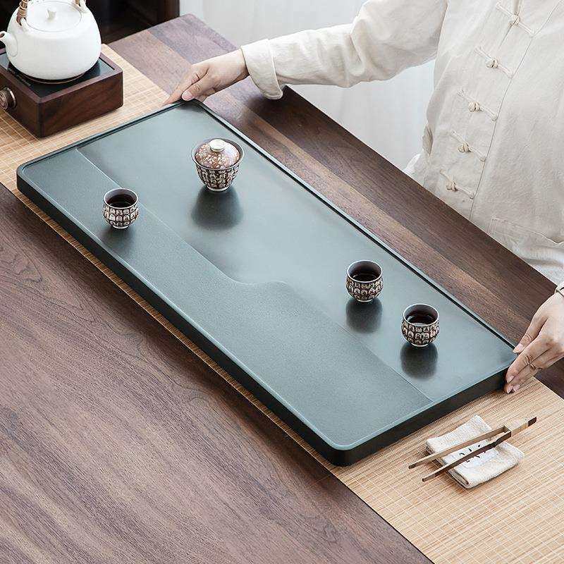天罗绿茶盘客厅家用轻奢现代高端办公室单独整块天然乌金石茶台几,淘宝优惠券,粉丝福利购,淘宝优惠卷