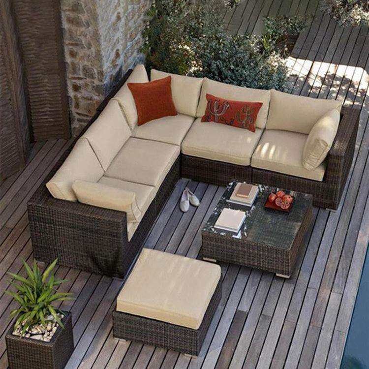 户外藤编沙发北欧客厅阳台庭院别墅藤椅茶几组合休闲防水防晒家具,淘宝优惠券,粉丝福利购,淘宝优惠卷