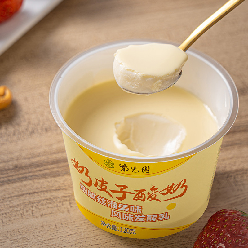 紫光园奶皮子酸奶风味凝固酪乳制品北京老字号清真小吃120g*6送礼,淘宝优惠券,粉丝福利购,淘宝优惠卷
