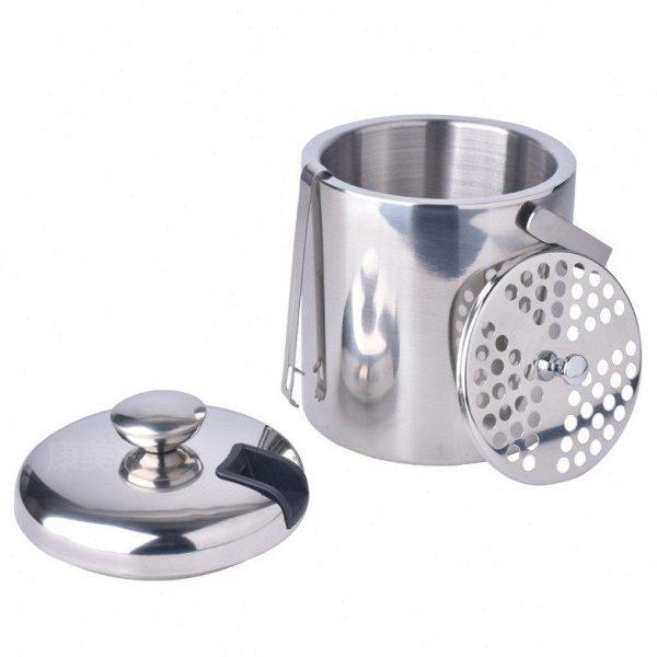 双层304不锈钢冰桶带提手圆形小啤酒桶酒吧工具冰粒冰夹香槟桶,淘宝优惠券,粉丝福利购,淘宝优惠卷