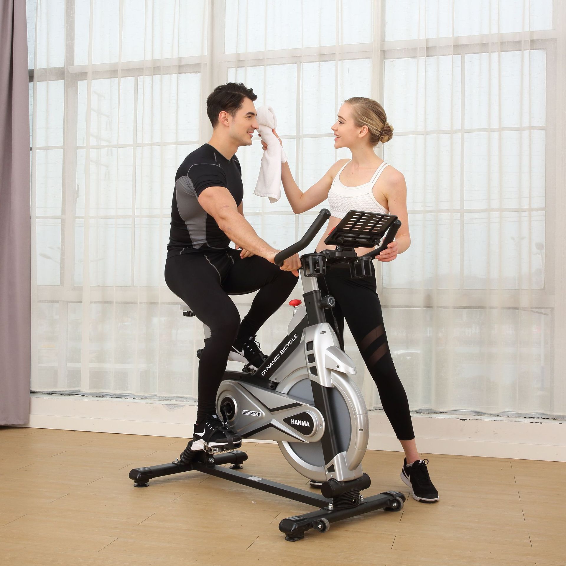 Hanma dynamic bicycle ultra-quiet home indoor magnetic control gym equipment weight loss pedal exercise bicycle