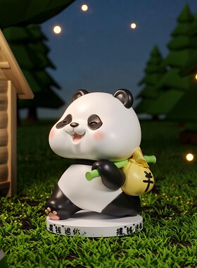 熊面玩偶摆件办公室桌礼治愈系情绪稳定工位装饰品公仔文创小猫物