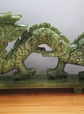 天然南玉品龙玉石龙招财宅水玉龙镇风工艺青摆件家居饰品平白虎