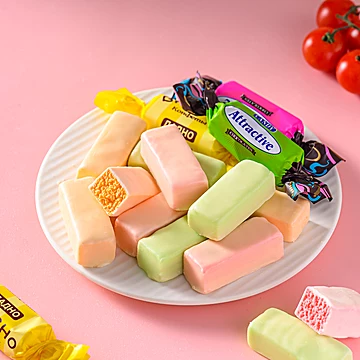 俄罗斯风味三色酸奶巧克力夹心糖果500g[2元优惠券]-寻折猪