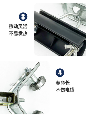 起重机轴承轮吊环式吊线滑轮  40 50三角钢/角铁电缆滑车排线滑车