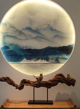 新中式根雕禅意风化枯木摆件客厅酒店会所玄关样板房家居软装饰品