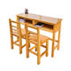 Direct selling all solid wood double desks and chairs for primary and secondary school students, home children training learning writing desk wooden table