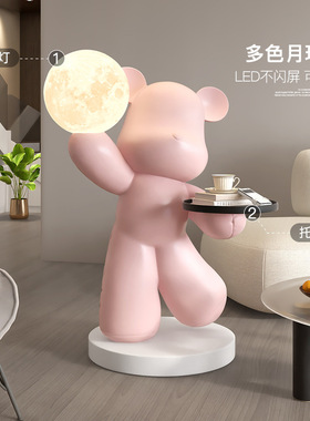 轻奢暴力熊客厅落地摆件玄关家居装饰品门店展厅公仔雕塑高级感