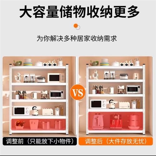 货架置物架多层货物架家用储藏室仓库阳台角钢超市收纳铁架子仓储 - 图2