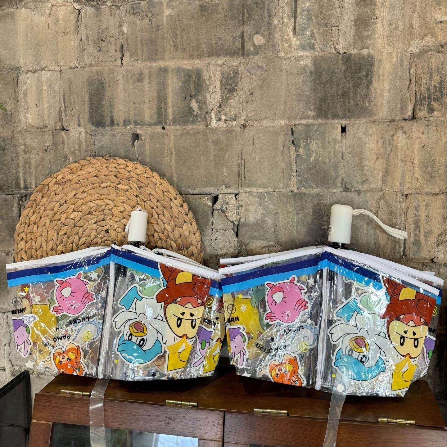 宝可梦儿童雨伞透明长柄女孩小学生全自动可爱高颜值卡通皮卡丘伞,淘宝优惠券,粉丝福利购,淘宝优惠卷