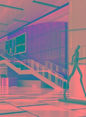 创意人物摆件酒店走廊过道装饰艺术品大厅新款抽象大型落地雕塑