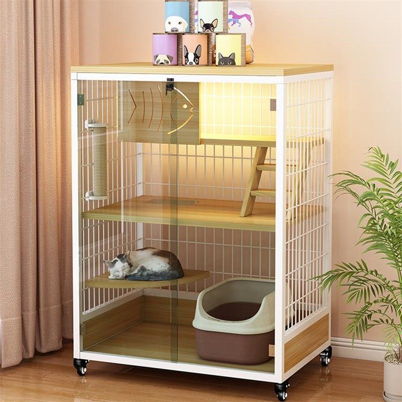 猫屋猫舍室内猫窝全景猫柜猫笼子猫别墅猫咪房子家用超大自由空间,淘宝优惠券,粉丝福利购,淘宝优惠卷