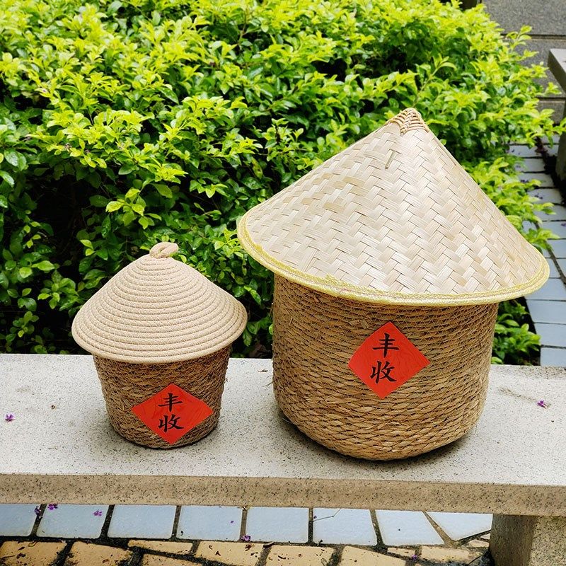 丰收粮仓摆件幼儿园环创主题装饰品手工草编竹编小谷仓丰收节农耕,淘宝优惠券,粉丝福利购,淘宝优惠卷