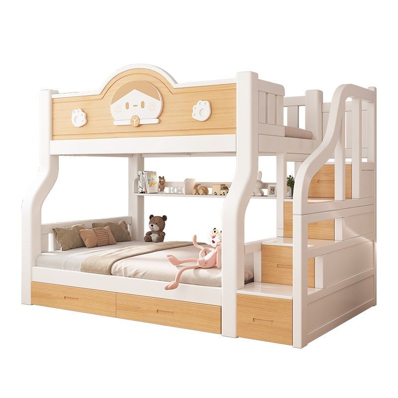 上下床全实木卡通儿童床双层床小户型多功能木床实木高低床子母床,淘宝优惠券,粉丝福利购,淘宝优惠卷