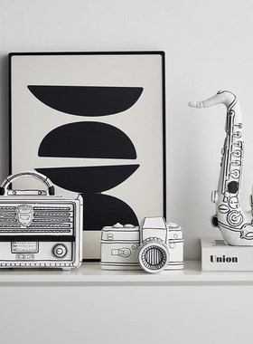 个性艺术收音机模型摆件创意家居客厅玄关电视柜酒柜装饰乔迁礼品