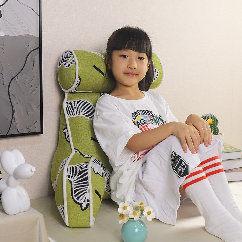 Children's bedside pillow, reading bed, waist protector and neck protector, round pillow, bay window sofa, large back cushion, student dormitory backrest