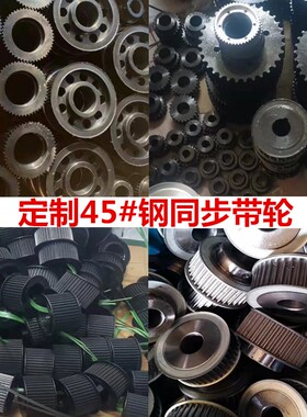 胀紧套同步轮 8M 24齿 45号钢同步皮带轮 槽宽27/32 多种内孔可选