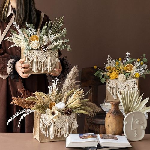 仿真花卧室客厅摆设高级耐看装饰大气氛围感干花仿生高品质假花 - 图0