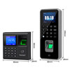 Office glass door fingerprint password lock double-open automatic door electric lock ID card swipe attendance access control system set