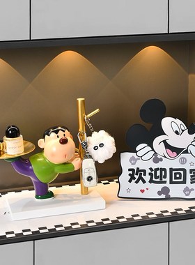 胖虎托盘入户玄关放钥匙收纳摆件客厅鞋柜乔迁新居礼物