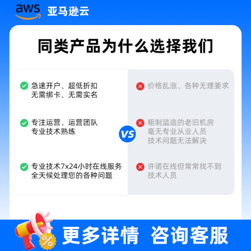 亚马逊云服务器 AWS 账号注册 余额充值 官方独立账号稳定可靠 - 图3