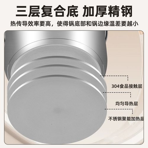 304不锈钢内胆通用电压力锅内胆2L3L4L5L6L8L复底无涂层加厚无磁 - 图0