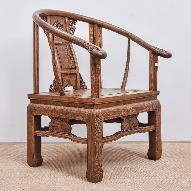 红木家具鸡翅木皇宫三件套太师椅中式茶餐椅仿古椅官帽椅实木圈椅,淘宝优惠券,粉丝福利购,淘宝优惠卷