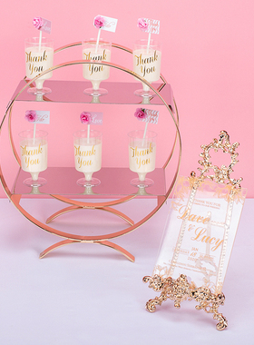 欧式婚礼布置装饰摆台相框摆件家居饰品甜品台装饰展示架盘架画架