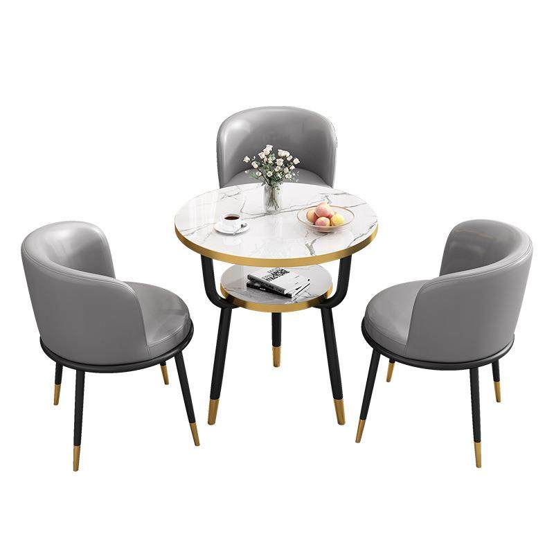 简约轻奢洽谈桌椅组合店铺岩板休闲接待桌椅会客接待小圆桌办公室,淘宝优惠券,粉丝福利购,淘宝优惠卷