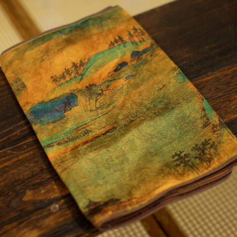 【扬鸣杰韵】国风千里江山古琴桌旗盖布加厚可背古琴囊 防尘琴衣,淘宝优惠券,粉丝福利购,淘宝优惠卷