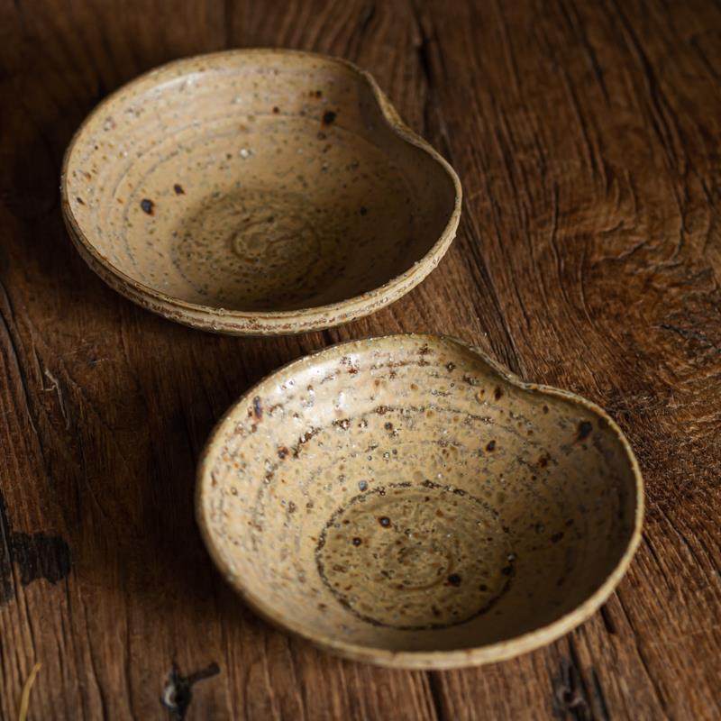 复古粗陶单边卷口碗茶点碗米饭碗新中式民宿茶室甜品碗点心碗,淘宝优惠券,粉丝福利购,淘宝优惠卷