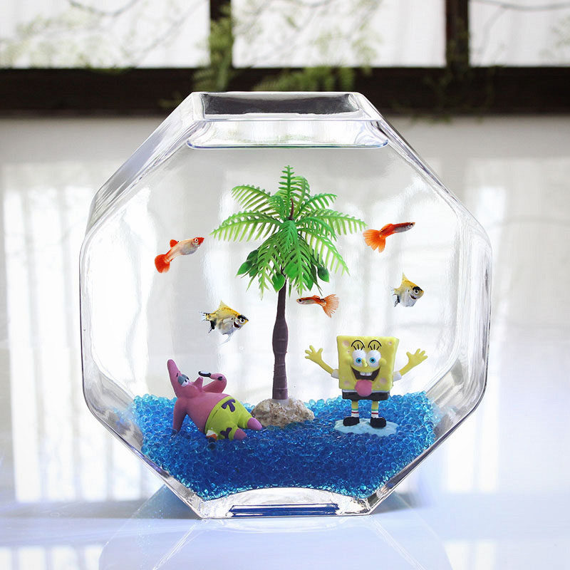 美人鱼 高品质玻璃鱼缸个性创意水培花器家用玻璃缸斗鱼桌面鱼缸,淘宝优惠券,粉丝福利购,淘宝优惠卷