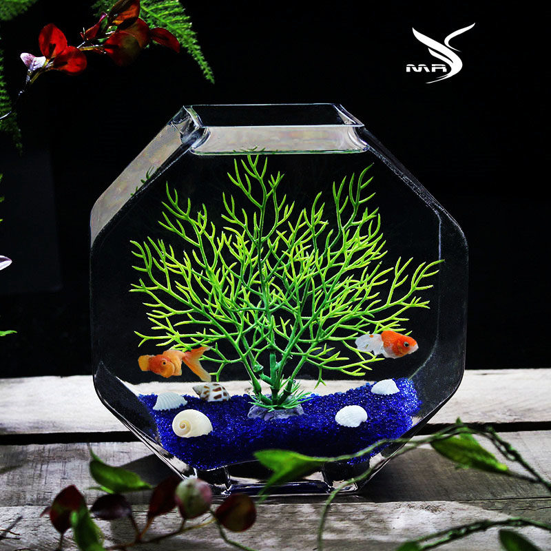 美人鱼 高品质玻璃鱼缸个性创意水培花器家用玻璃缸斗鱼桌面鱼缸,淘宝优惠券,粉丝福利购,淘宝优惠卷