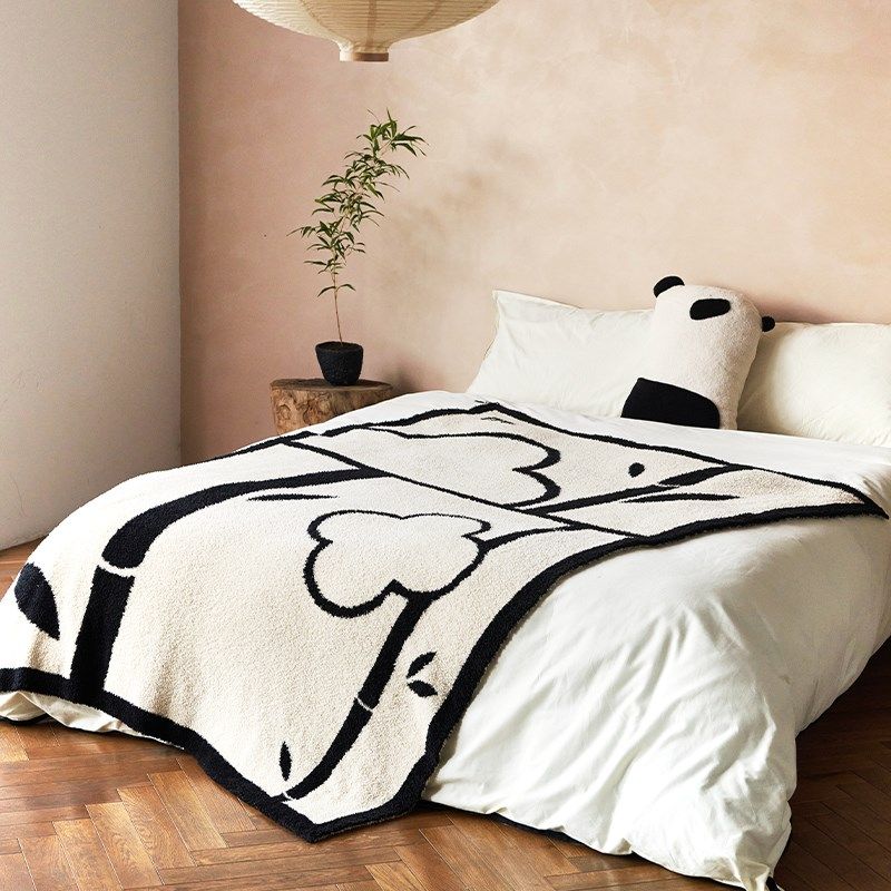 molingtalk 半边绒客厅沙发毯 AB面黑白秋冬空调盖毯柔软毛毯子,淘宝优惠券,粉丝福利购,淘宝优惠卷