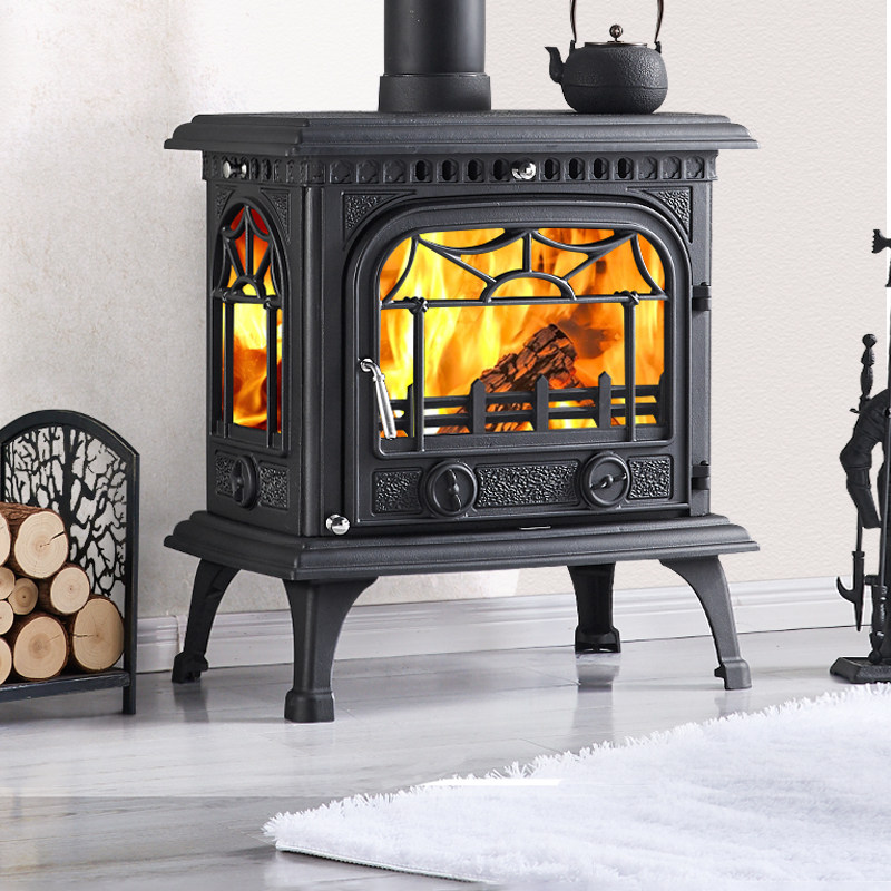 真火烧柴铸铁壁炉家用燃木取暖炉冬天别墅客厅民宿烧火炉功率23KW,淘宝优惠券,粉丝福利购,淘宝优惠卷