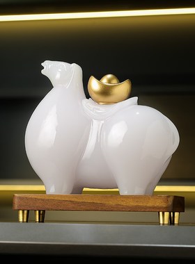 马上有钱摆件招财酒柜装饰品客厅电视柜博古架家居摆设办公室桌面