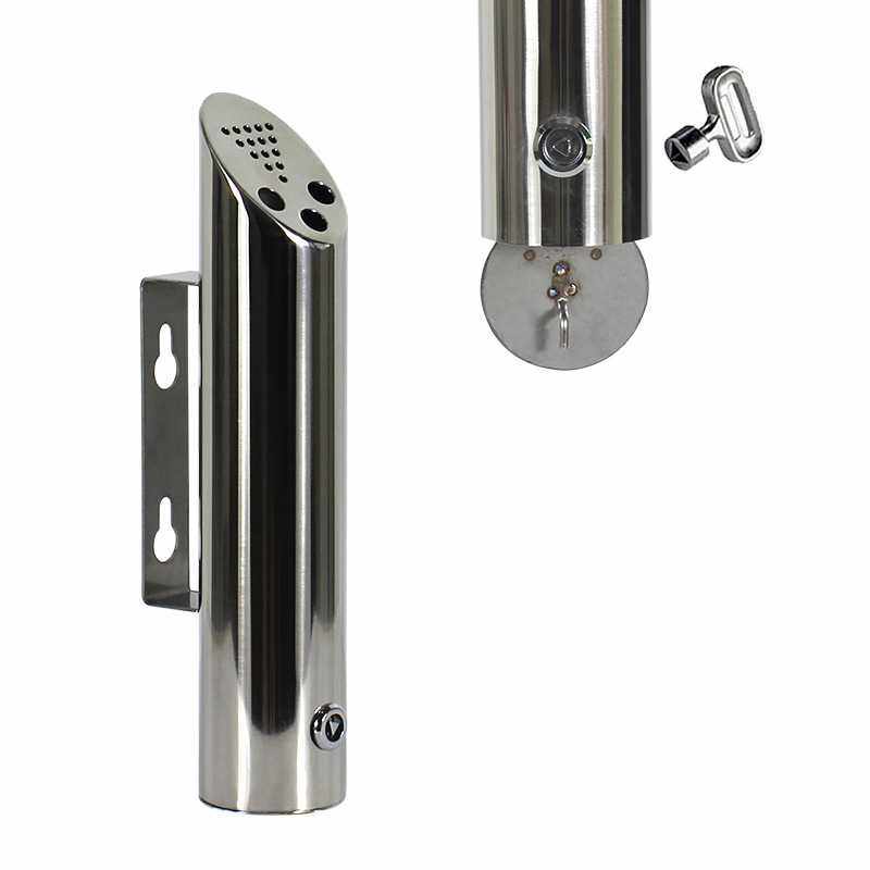 不锈钢304公用挂墙式烟灰柱吸烟区烟蒂烟灰收纳灭烟柱,淘宝优惠券,粉丝福利购,淘宝优惠卷