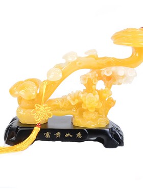 玉如意家里摆件吉祥物现代搬迁客厅富贵装饰品家用家居事事如意