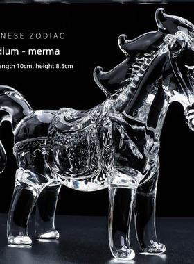 水晶十二生肖鼠、牛、虎、兔、龙、马、羊、猴、鸡、狗、猪十二生