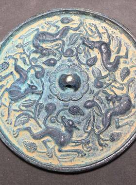 古董新款古玩青铜镜各种宋镜海兽葡萄镜老包浆影视道具摆件