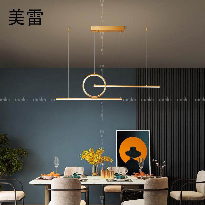 全铜轻奢餐厅吊灯现代简约led长条饭厅客厅灯具北欧设计师吧台灯,淘宝优惠券,粉丝福利购,淘宝优惠卷