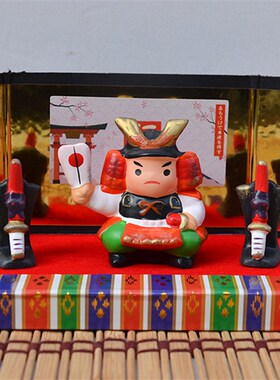 日武人鲤女皇对偶本士迷你偶鱼旗装饰摆件摆盘酒店日料装饰礼品