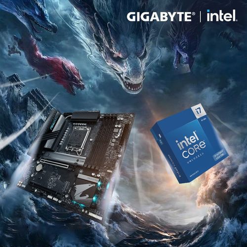 英特尔i7 14700KF/K处理器搭小雕电竞雕技嘉B760/Z790主板CPU套装 - 图0