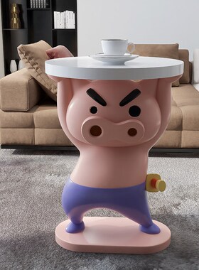 卡通肥边嘟左卫门客几沙发电视柜旁嘟落地边厅床头柜软装饰品摆件