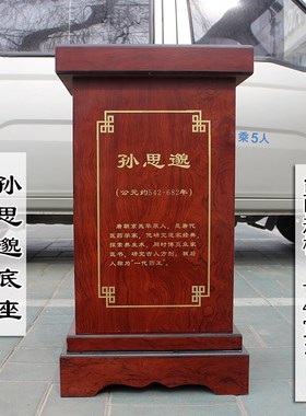 六大名医孙思邈 华佗 张仲景 李时珍扁鹊 葛洪中医馆人物头像底座