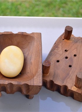 诗玛哈东南亚泰国工艺品实用木雕小摆件沥水皂托特色皂盘创意个性