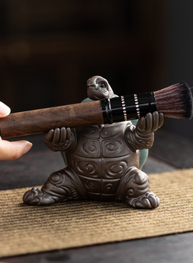 创意乌龟陶瓷动物笔搁置笔托架文房四宝茶桌桌面个性长寿龟摆件